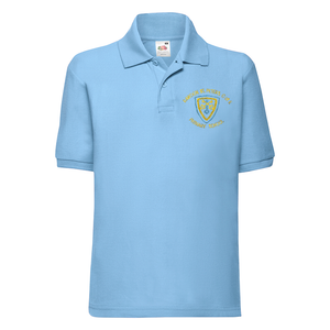 Rawdon St Peters Primary Polo T-Shirt with Logo (Sky Blue)