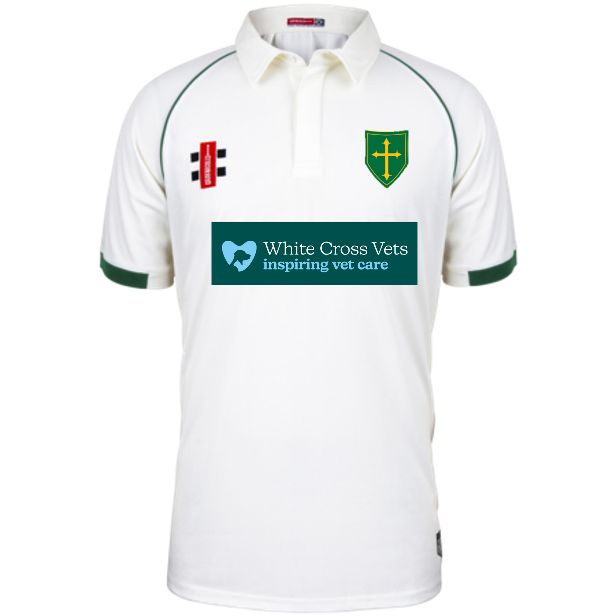 Guiseley C.C. Junior White Cross S/S Playing Shirt