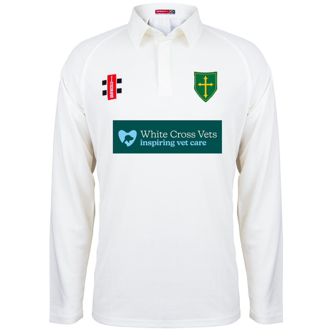Guiseley C.C. Juniors White Cross Junior LS Playing Shirt