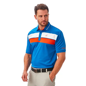 Under Par Mens High Stripe Golf Polo (2 Colours)