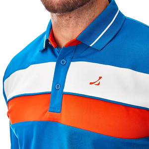 Under Par Mens High Stripe Golf Polo (2 Colours)